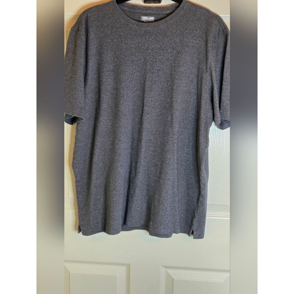Kirkland Signature XL LeadGray 100%PIMA COTTON ShrtSlve CrewNck Men T-Shirt PERU